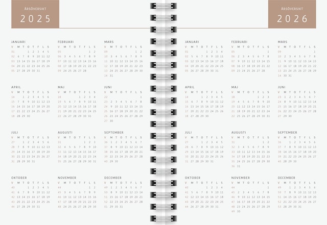 Produktbilde 6 for Kalender 25/26 A6 Stars 18 mnd Almanacksförlaget