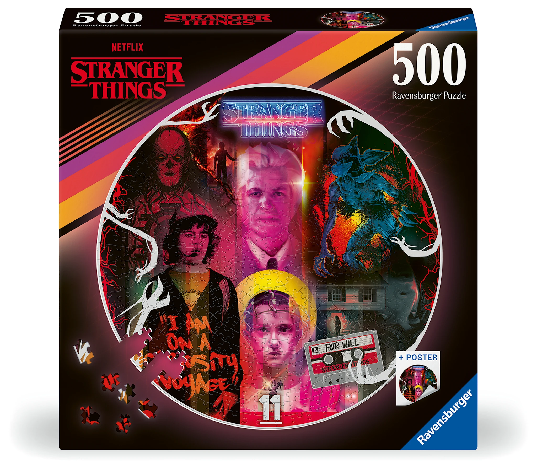 Produktbilde for Puslespill Stranger Things 500 brikker, Ravensburger