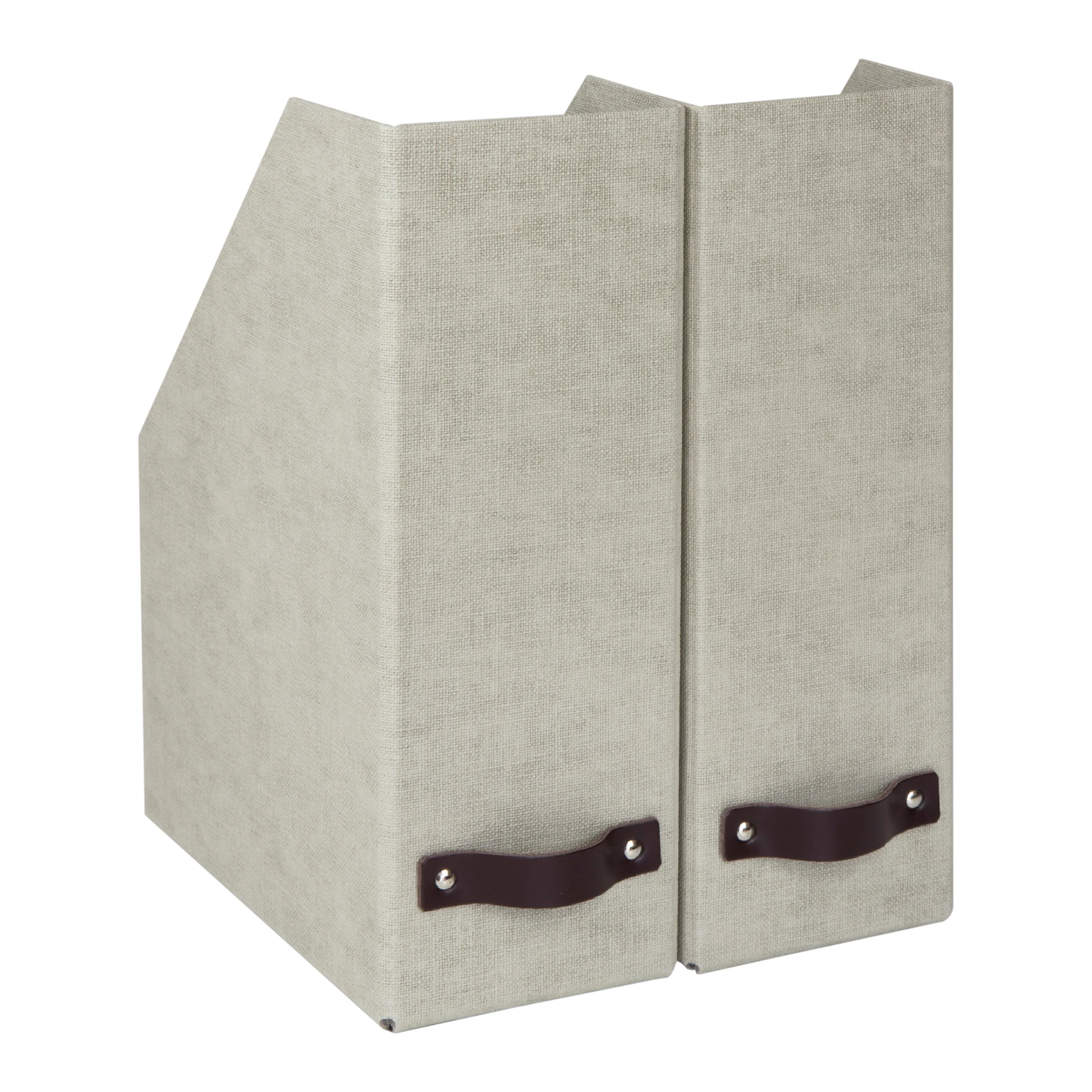 Produktbild för Tidsskriftssamlare William Linen 2-pack Bigso Box of Sweden