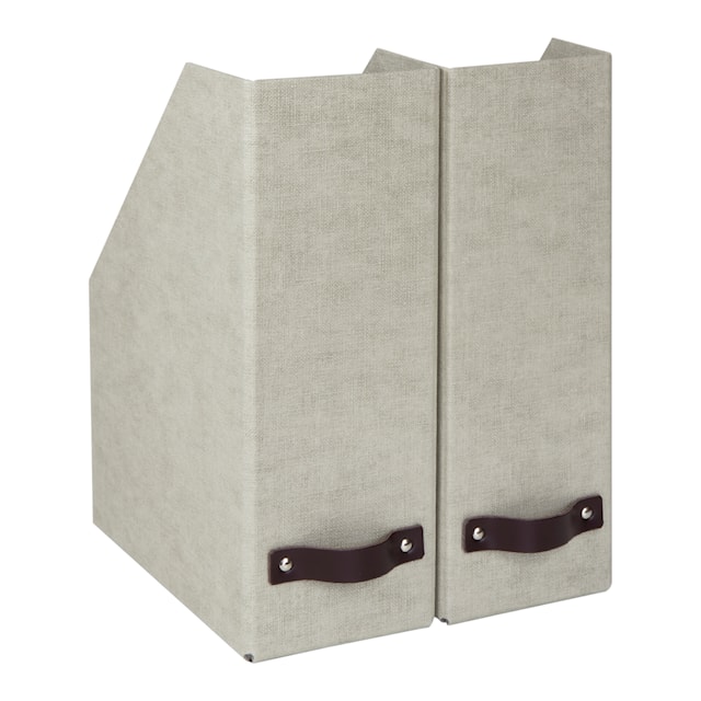 Produktbild 1 för Tidsskriftssamlare William Linen 2-pack Bigso Box of Sweden