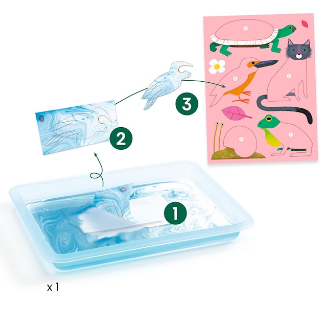 Produktbild 2 för Marmoreringskit med Bläck och Papper Djeco