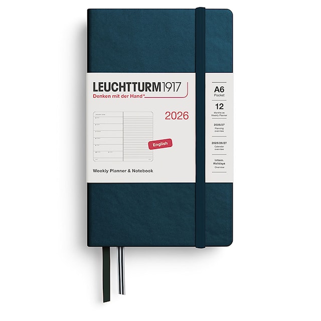 Weekly Planner & Notebook 2026 A6 Deep Sea Leuchtturm1917