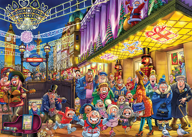 Produktbild 4 för Wasgij Christmas 20 - Christmas Spirits! Pussel 2x1000 bitar