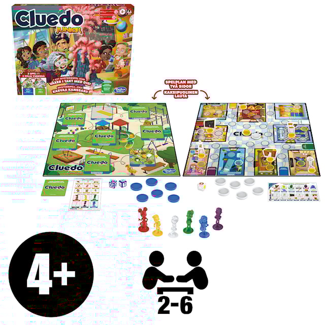 Produktbild 4 för Cluedo Junior 2 Games in 1 (SE/FI)