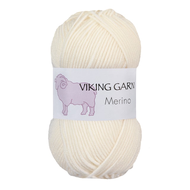 Viking Merino 50 g Natural White 802 Viking Garn