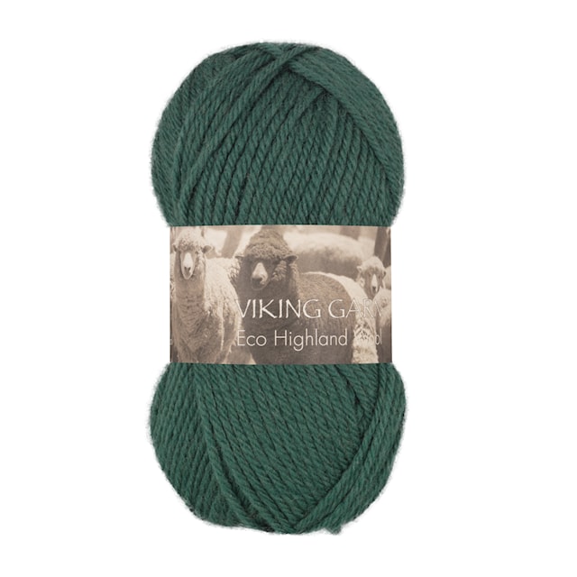 Eco Highland Wool Garn 50 g Mörkgrön 233 Viking Garn