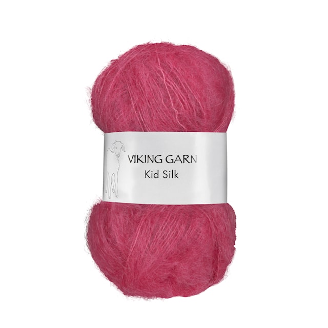 Kid/Silk Garn 25 g Hallon 362 Viking Garn