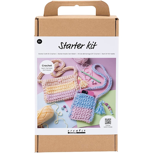 Produktbilde 1 for Start DIY Kit Hekling, Vesker, ass. farger, 1 pk.