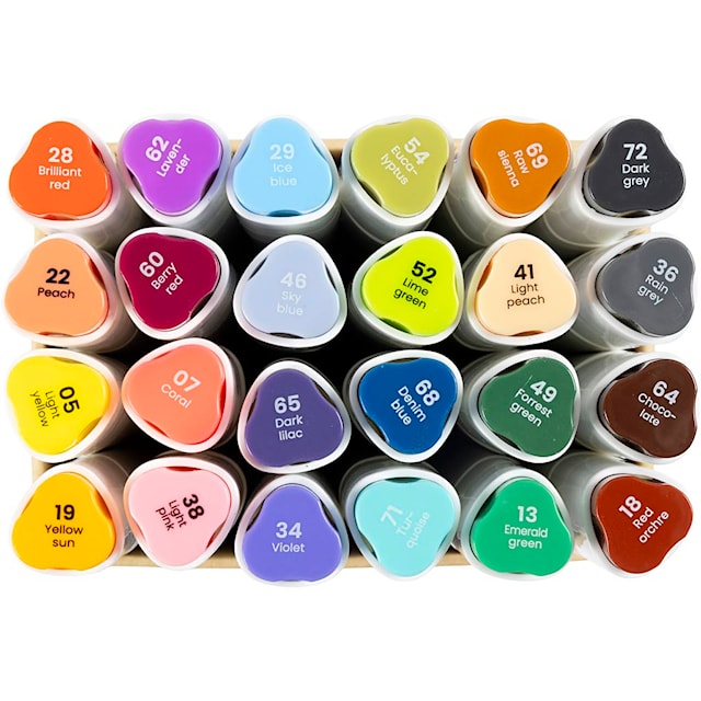 Produktbild 5 för Markers Tusch Dubbelspets 24-pack Creativ Company