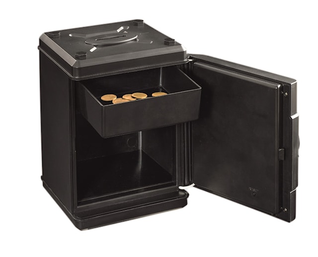 Tuotekuva 2 - Kassakaappi, jossa koodi ja saldo (SEK)