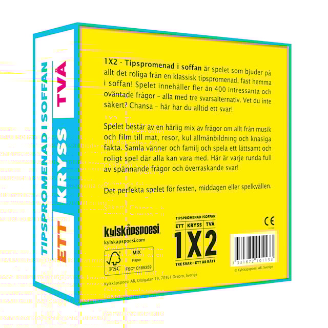 Produktbilde 2 for 1X2 - Tips: Gå på sofaen, Kylskåpspoesi (SE)