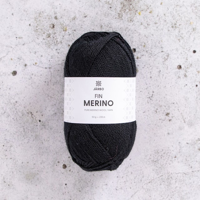 Fin Merino 50g Black Raven (01) Järbo
