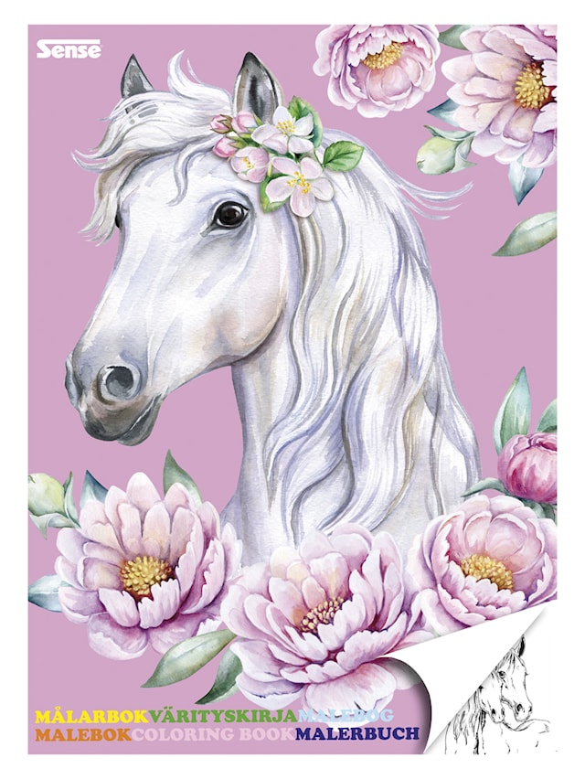 Produktbild 1 för Målarbok Hästar 36 sidor, Sense