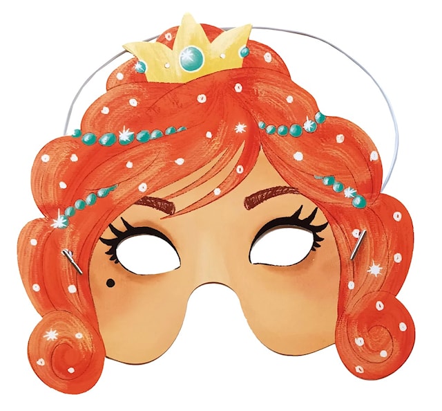 Produktbilde 2 for Ansiktsmasker og skattejakt Prinsesser 5-pakning Fridolin