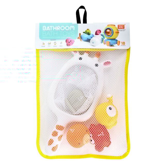 Produktbilde 2 for Tub Fun! Badelek, Fiskesett Giraff med Håv, 5 deler