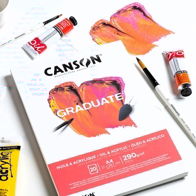 Produktbilde 2 for Blokk Olje/Akryl 20 ark A4 290 g Graduate Canson