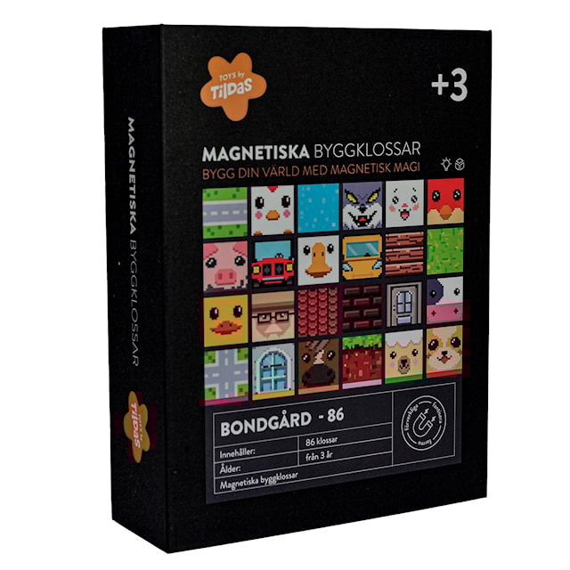 Produktbild 3 för Magnetiska Byggklossar Bondgård 86 Bitar