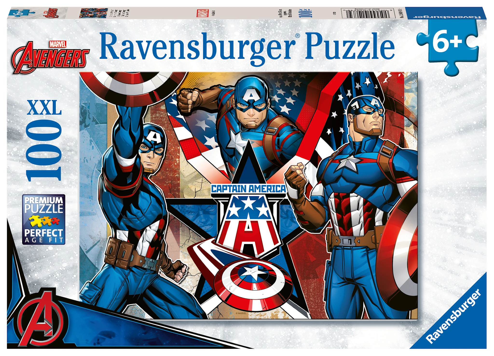 Tuotekuva ille Palapelit Marvel Captain America 100 palaa, Ravensburger