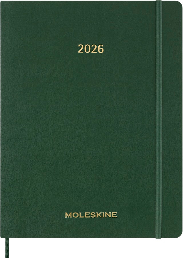 Tuotekuva 1 - Kalenteri 2026 Essential Planner Weekly Vertical XXL Myrtle Green Moleskine