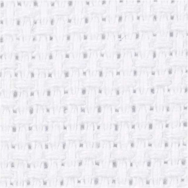 Produktbilde 4 for Aidastoff, str. 50x50 cm, 70 ruter pr. 10 cm, hvit, 1 stk.