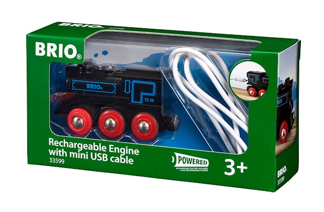 Produktbilde 4 for Oppladbart lokomotiv med mini-USB-kabel, BRIO Trejernbane