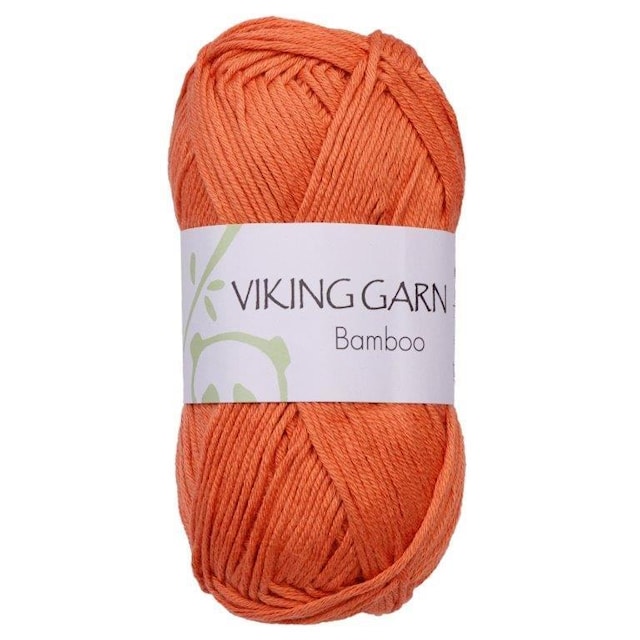 Bamboo Garn Bomullsmix 50 g Orange 651 Viking Garn