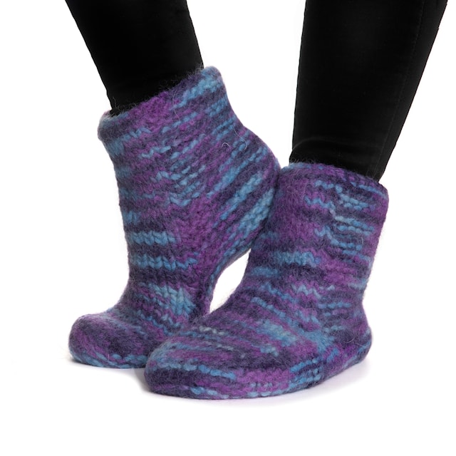 Produktbilde 2 for Naturgarn 50 g Multi lilla/turkis 670 Viking Garn