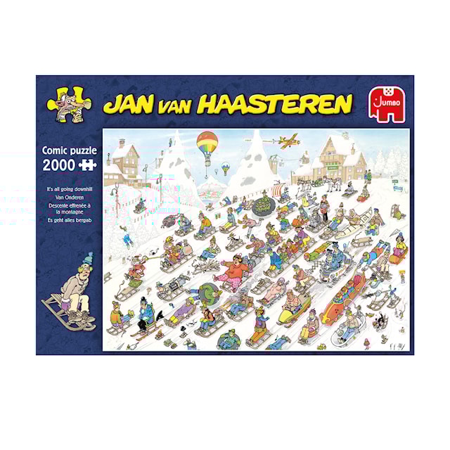 Produktbilde 1 for Jan Van Haasteren It´s All Going Downhill Puslespill 2000 brikker, Jumbo