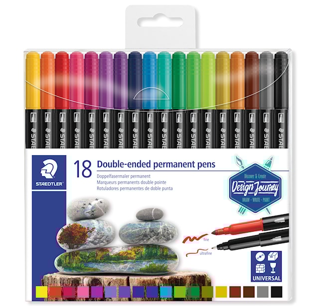 Design Journey Kaksikärkinen permanenttikynä 18-pack Staedtler
