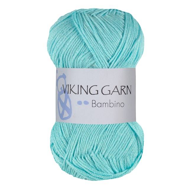 Bambino Garn Bomullsmix 50 g Ljus Aqua 421 Viking Garn