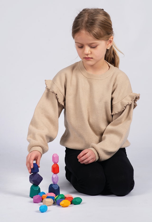 Tuotekuva 2 - Puiset Kivet Värikkäät Kulmikkaat 21 kpl MyPauze