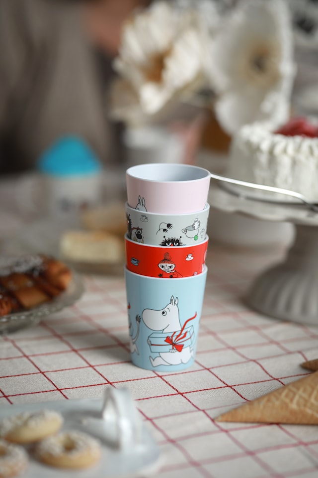 Produktbild 2 för Mumin Picknick Tumblermugg Blå Rätt Start