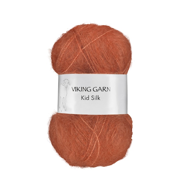 Kid/Silk Garn 25 g Bränd orange 355 Viking Garn
