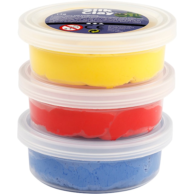 Tuotekuva 5 - Silk Clay®, sininen, punainen, keltainen, 3x14 g/ 1 pkt