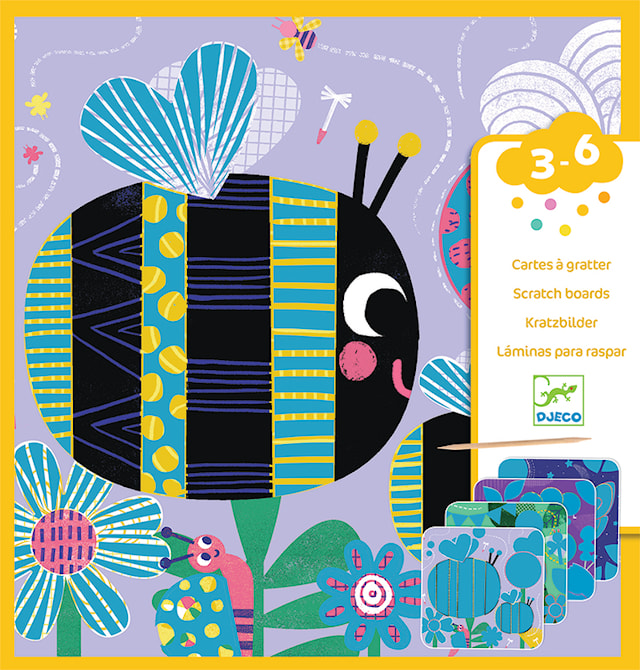 Produktbilde 1 for Skrapelodd Insekter 4 Bilder Djeco