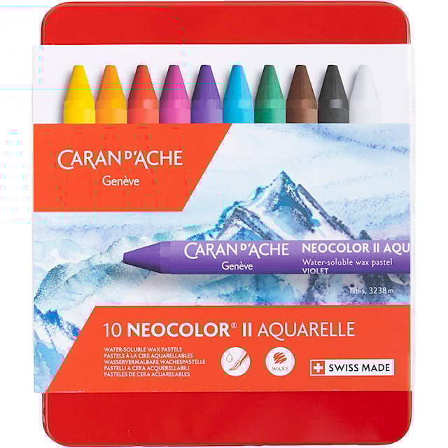 Produktbilde 2 for CARAN D’ACHE Neocolor II, L: 10 cm, tykkelse 8,5 mm, ass. farger, 10 stk./ 1 pk.