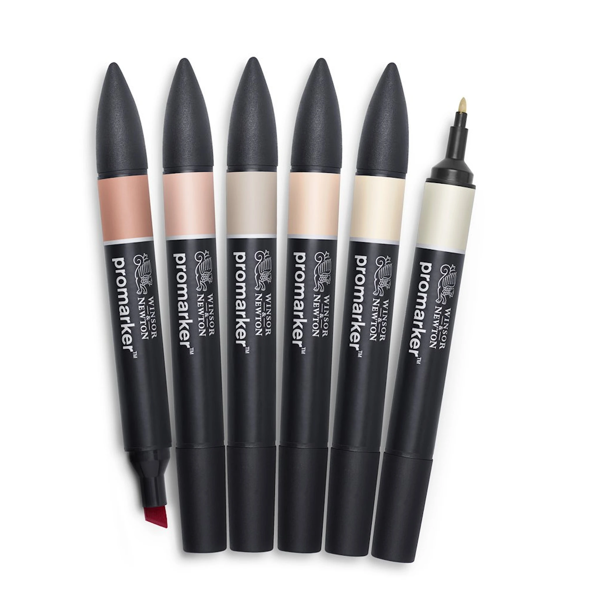 Produktbilde for Markørpenn ProMarker Sett 6 Skin tones Winsor & Newton