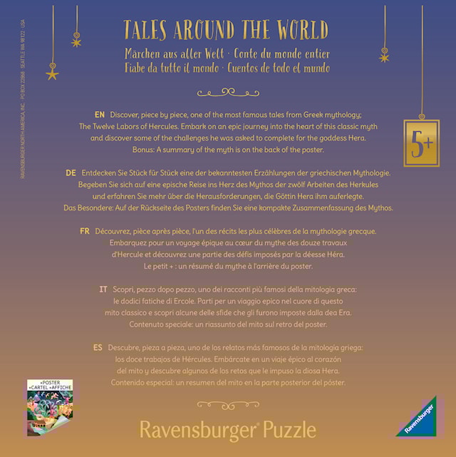 Tuotekuva 5 - Ravensburger Herkuleksen kaksitoista työtä -palapeli, 64 palaa