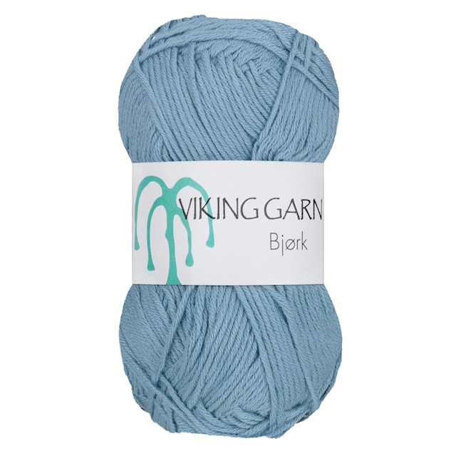 Bjørk Garn Bomullsmix 50 g Mellanblå 522 Viking Garn