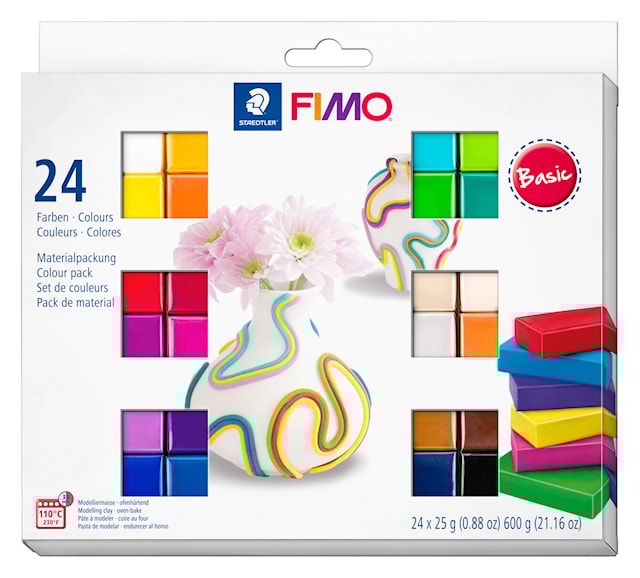 Produktbilde 1 for Soft Colour 24 stk. Basisfarger FIMO