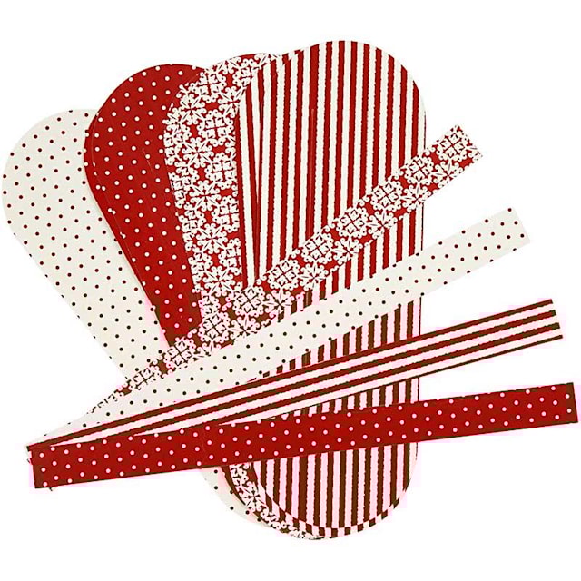 Tuotekuva 2 - Punotut sydämet, koko 14,5x10 cm, 120 g, värilajitelma, 8 set/ 1 pkt