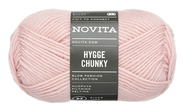 Hygge Chunky Ullgarn 100 gr Rosenvann 504 Novita