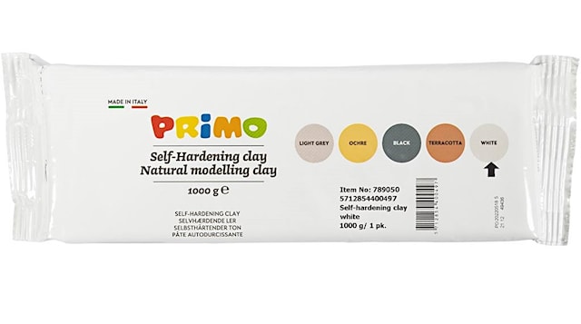 Produktbilde 1 for Selvherdende leire, hvit, 1000 g/ 1 pk.