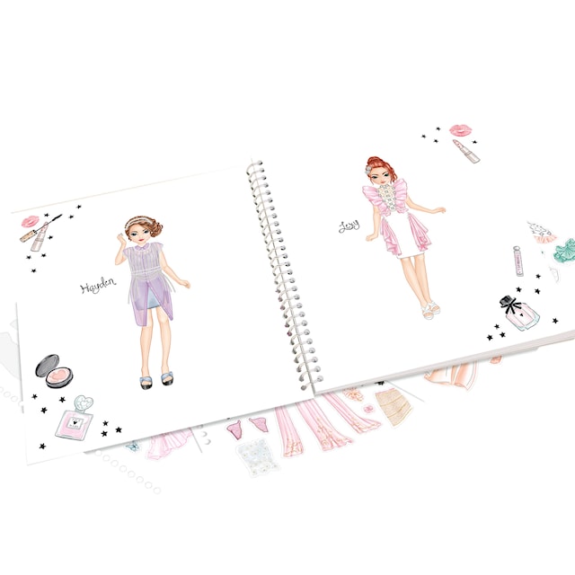 Produktbild 2 för Stickers & Målarbok Dress Me Up Glam Look TOPModel
