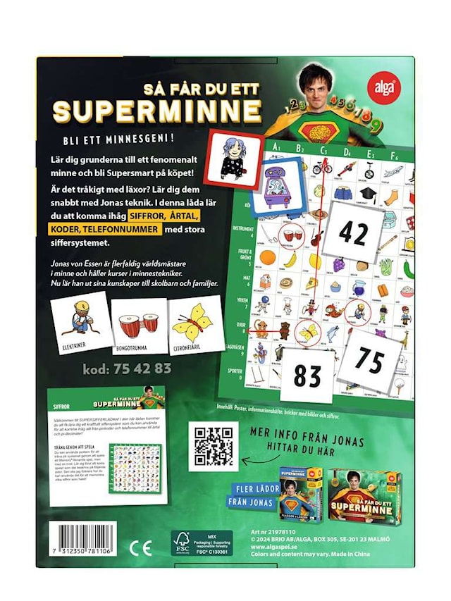 Produktbilde 2 for Superminne Jonas Von Essen - Sifferkombinationer (SE)