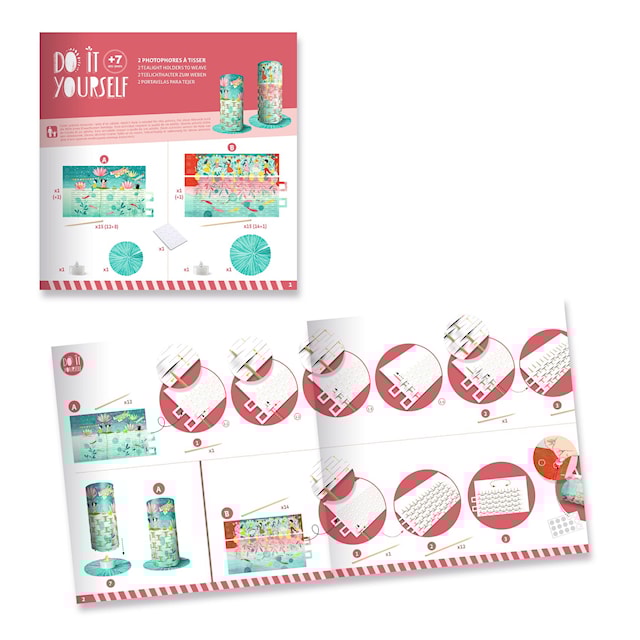 Produktbild 2 för DIY-Kit Två Ljuslyktor för LED-ljus i Papper & Bambu Djeco