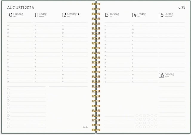 Produktbild 4 för Kalender 2026 A5 Life Planner Do more Grön Burde