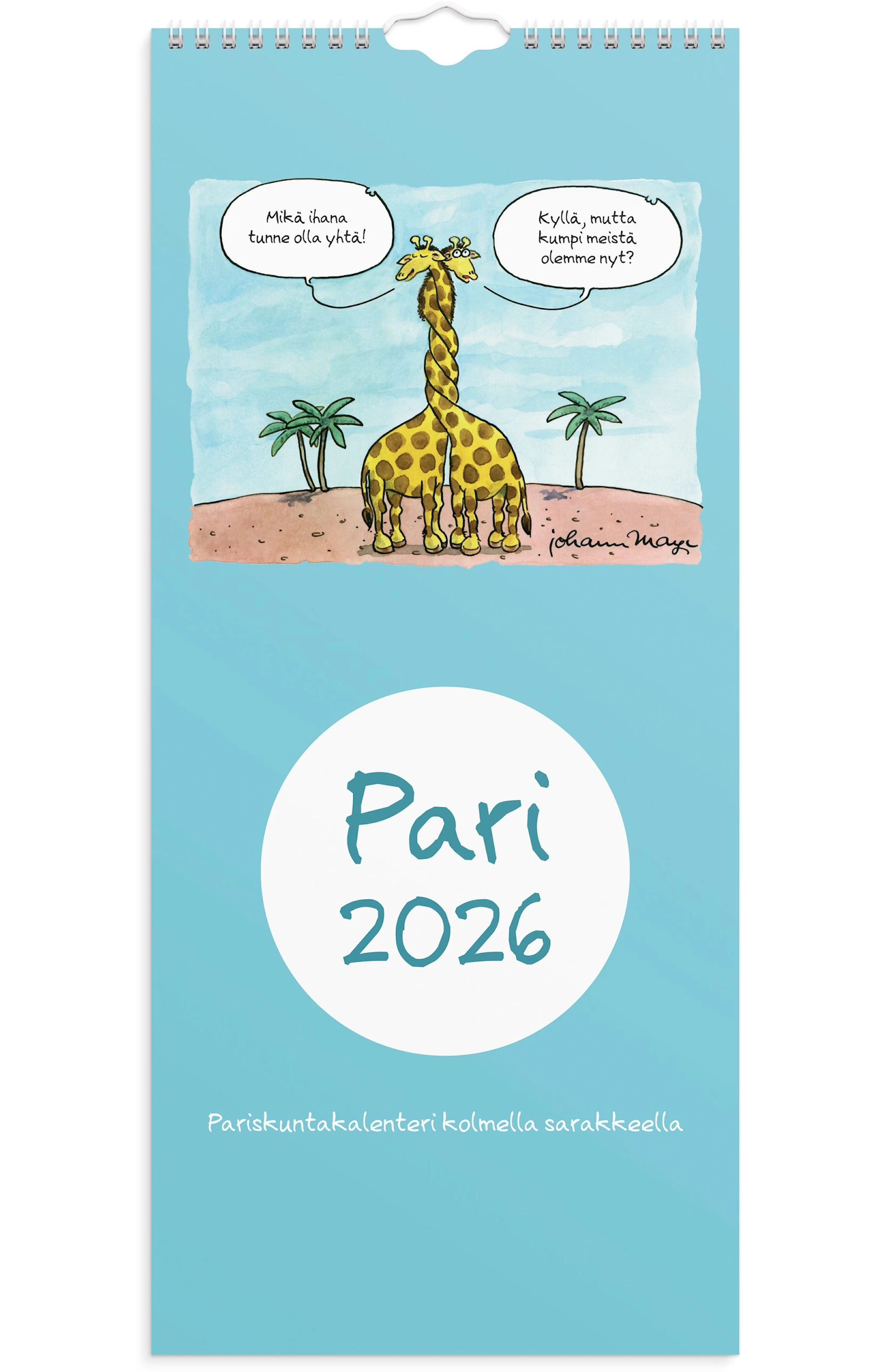 Tuotekuva ille Perhekalenteri 2026 Pariskuntakalenteri 190x430 mm Burde