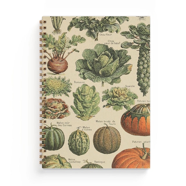 Tuotekuva 2 - Muistikirja A5 Vintage Vihannekset