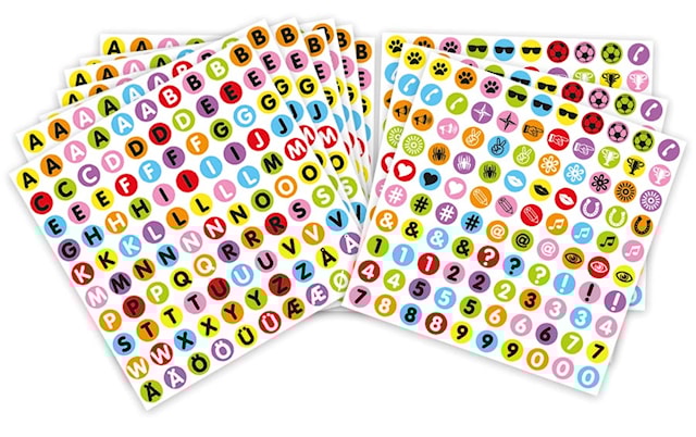 Produktbild 2 för Klistermärken bokstäver och siffror 1000-pack Playbox